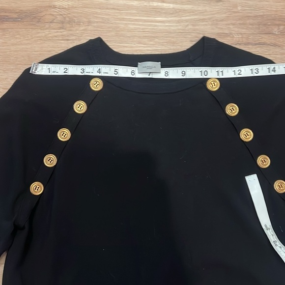 Marella Sport, Black blend, 3/4 sleeve cotton blend sweater Size - Small - Picture 14 of 15